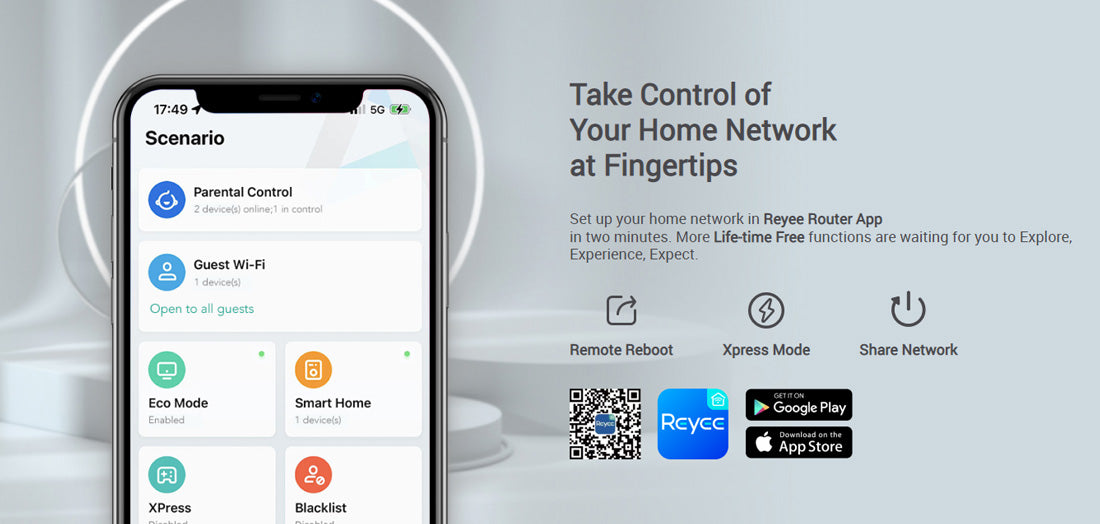 Reyee 1200Mbps Dual-band Wireless Router (RG-EW1200)