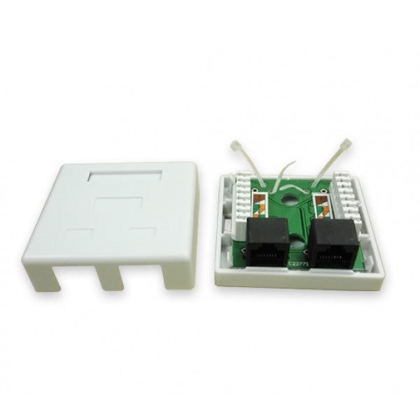 UltraLAN CAT5e Double Port Surface Mount Box