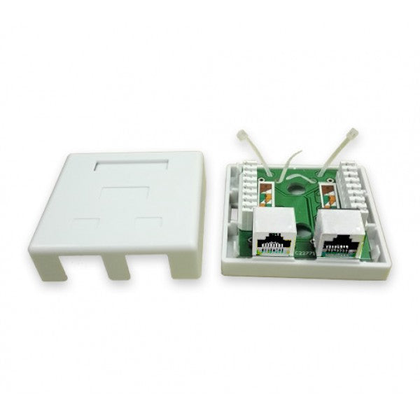 UltraLAN CAT6 Double Port Surface Mount Box