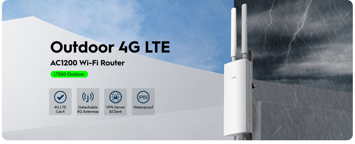 Cudy Outdoor 4G Cat 4 AC1200 Wi-Fi Router LT500