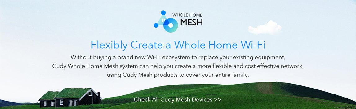 Cudy M1200 - WiFi5 AC1200 10/100Mbps Dual Band Mesh (1-Pack)