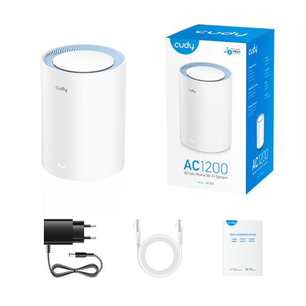 Cudy M1200 - WiFi5 AC1200 10/100Mbps Dual Band Mesh (1-Pack)