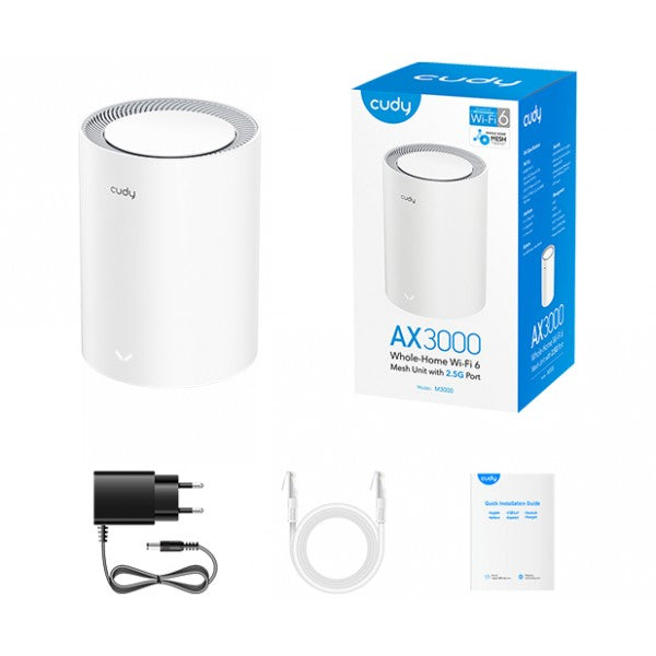 Cudy M3000 - WiFi6 AX3000 Gigabit Dual Band Mesh (2-Pack)