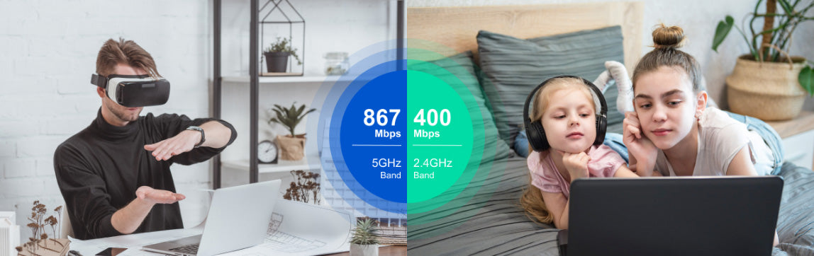 Reyee 1300Mbps Wi-Fi 5 Dual-band Gigabit Router (RG-EW1300G)