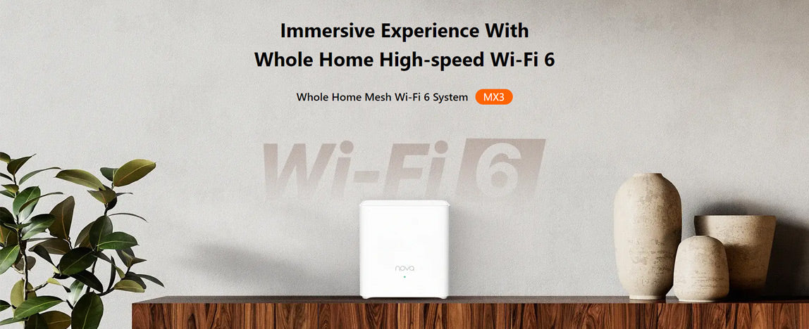 Tenda Nova MX3 AX1500 Whole Home Mesh Wi-Fi 6 System (1-Pack)