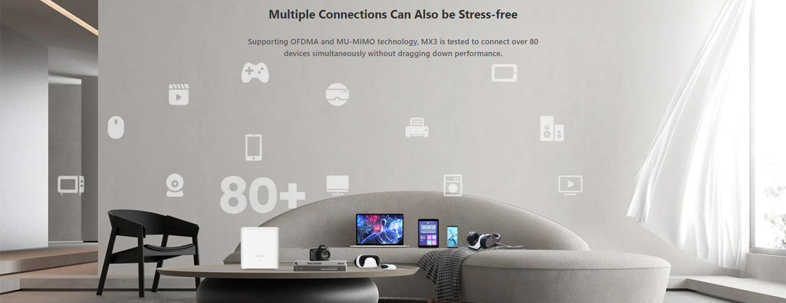 Tenda Nova MX3 AX1500 Whole Home Mesh Wi-Fi 6 System (1-Pack)